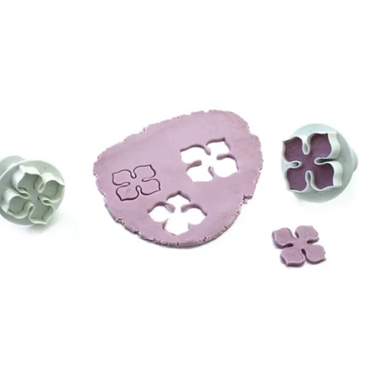 Lot de 3 découpoirs éjecteurs hortensia