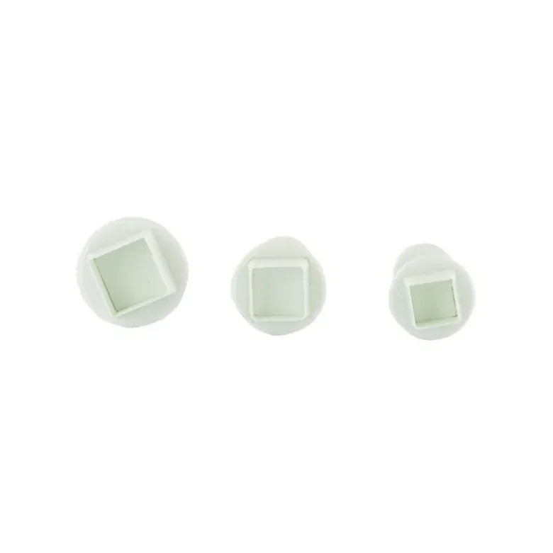 Lot de 3 découpoirs éjecteurs mini-carrés