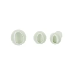 Lot de 3 découpoirs éjecteurs mini œufs