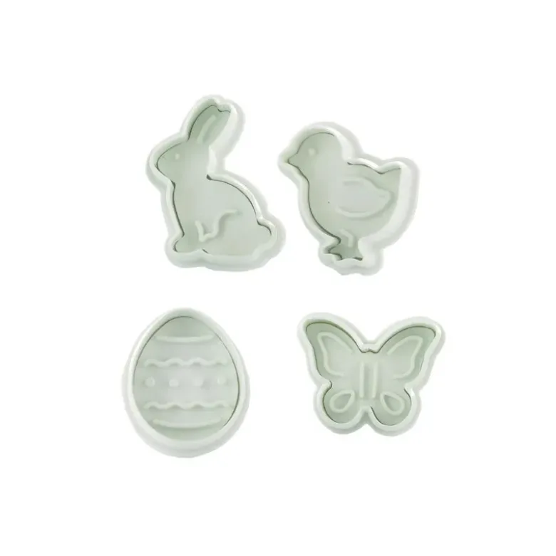 Lot de 4 découpoirs éjecteurs thème Pâques