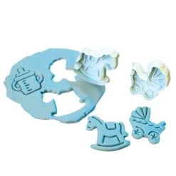 Lot de 4 découpoirs éjecteurs thème Bébé