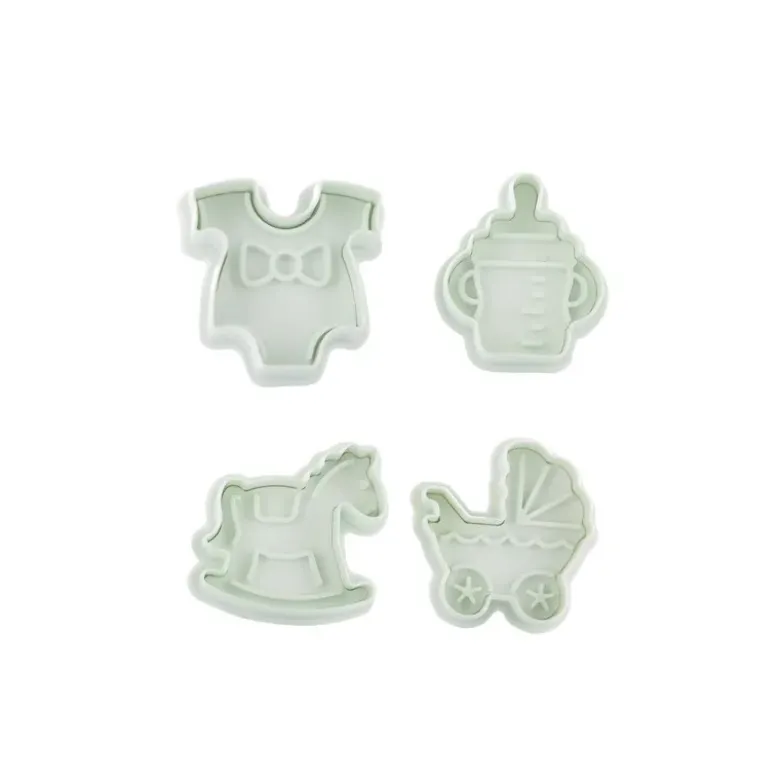 Lot de 4 découpoirs éjecteurs thème Bébé