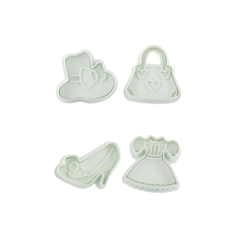 Lot de 4 découpoirs éjecteurs thème Fashion