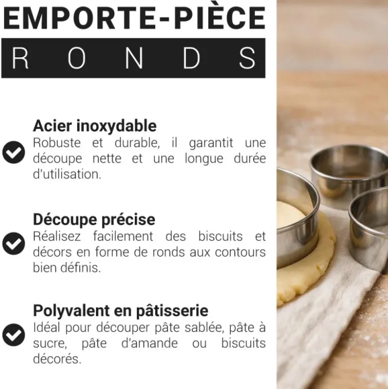 Lot de 6 emporte-pièces "Ronds"