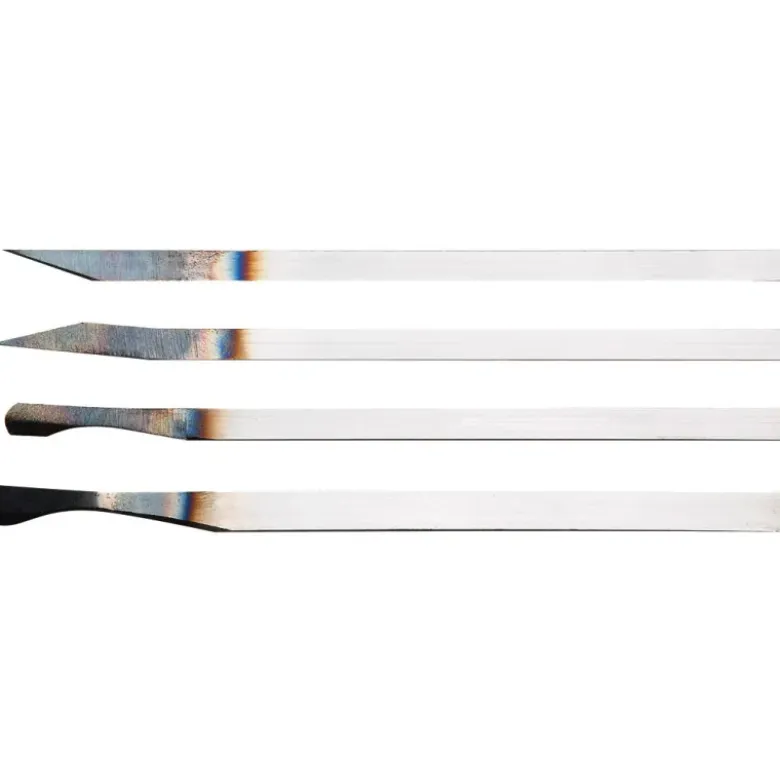 lot de 12 lames boulanger acier au carbone traité boules moyennes