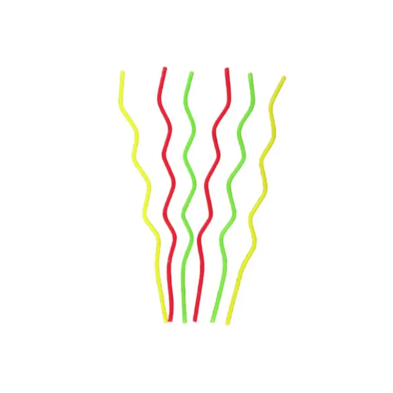 Lot de 6 longues bougies zig-zag