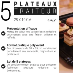 Lot de 5 plateaux traiteur