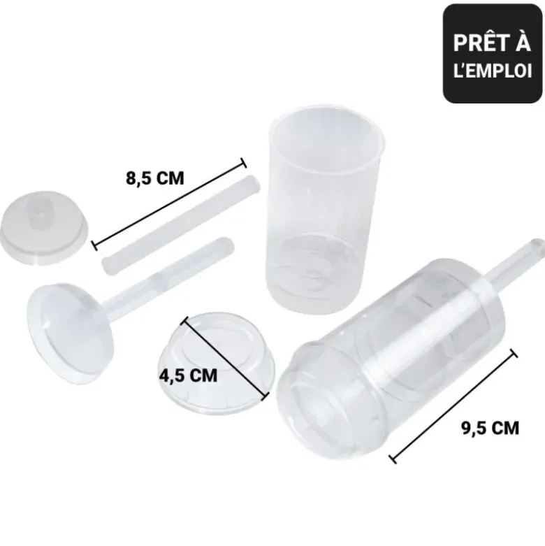 Lot de 4 Push-up pour glaces et desserts