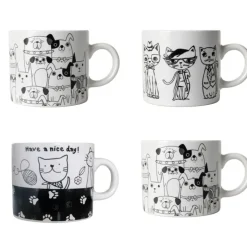 Lot de 4 tasses assorties thème