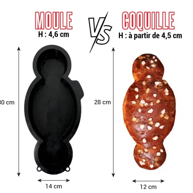 Lot moules pour coquilles de Noël
