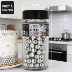 Maxi perlesargentées comestibles Ø 8 mm 70 g