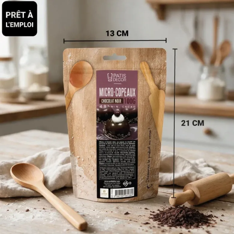Micro-copeaux de chocolat noir - 48% de cacao - 100g