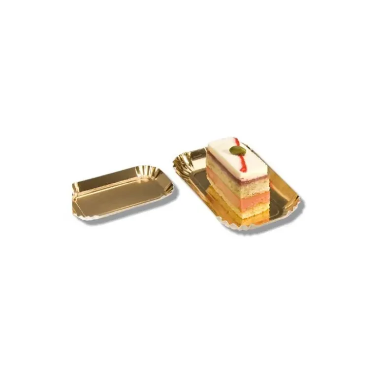 100 mini assiettes rectangle or 40 x 80 mm