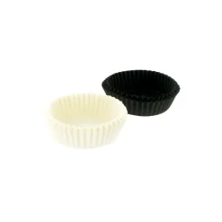 Mini-caissettes de cuisson noires et blanches (x80)