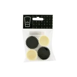 Mini-caissettes de cuisson noires et blanches (x80)