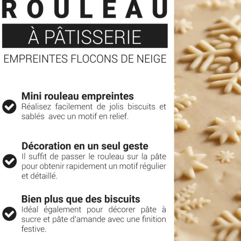 Mini rouleau empreintes Flocons de neige