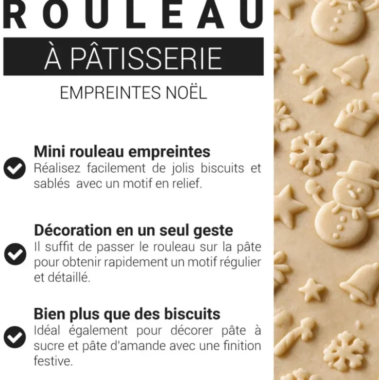 Mini rouleau empreintes Noël