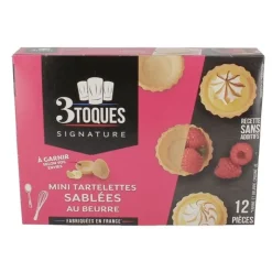 Mini tartelettes sablées au beurre (x 12)