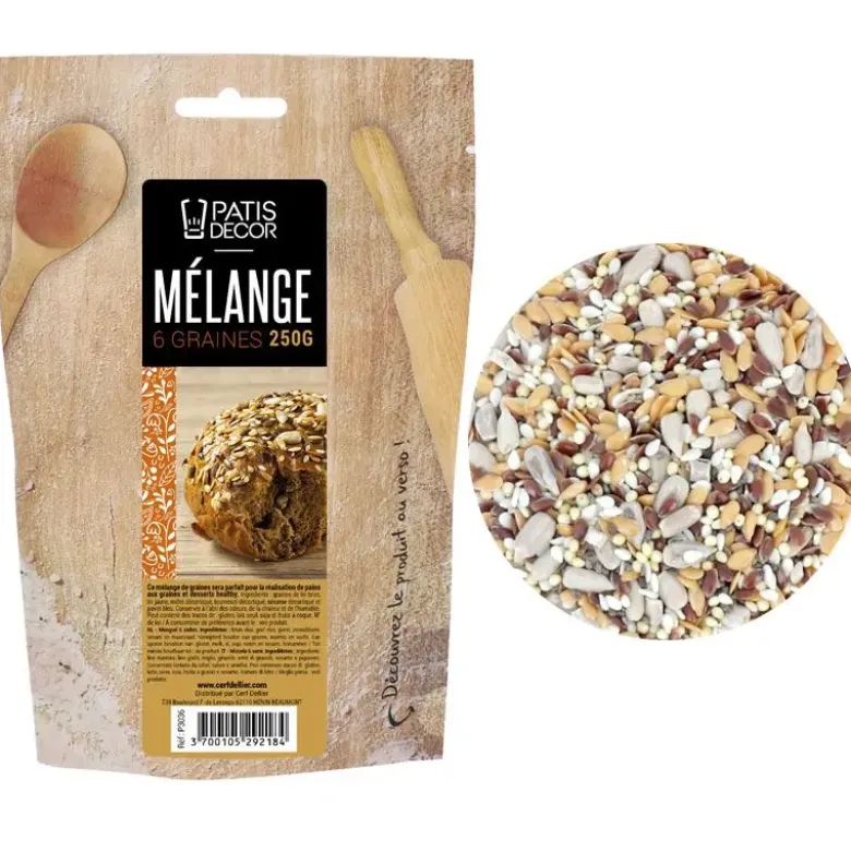 Mélange de 6 graines pour pain 250 g