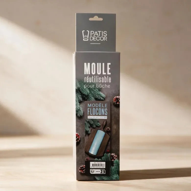 Moule à bûche PVC "Flocons"