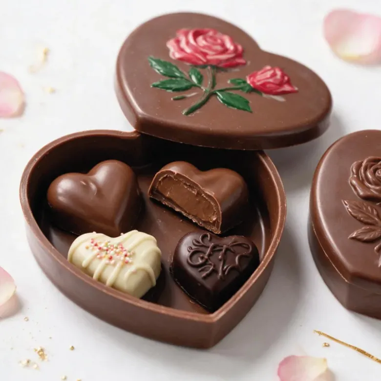 Moule bonbonnière coeur rose