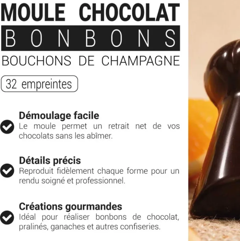 Moule Bonbons Bouchons de Champagne