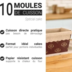 Moule à cake en papier (x10)