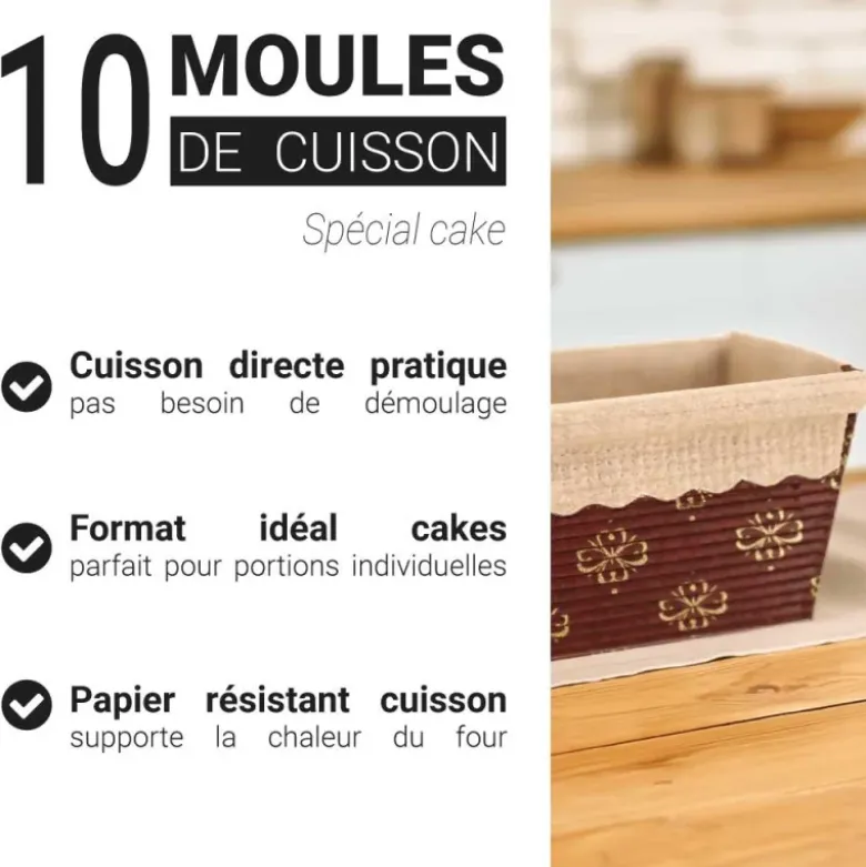 Moule à cake en papier (x10)