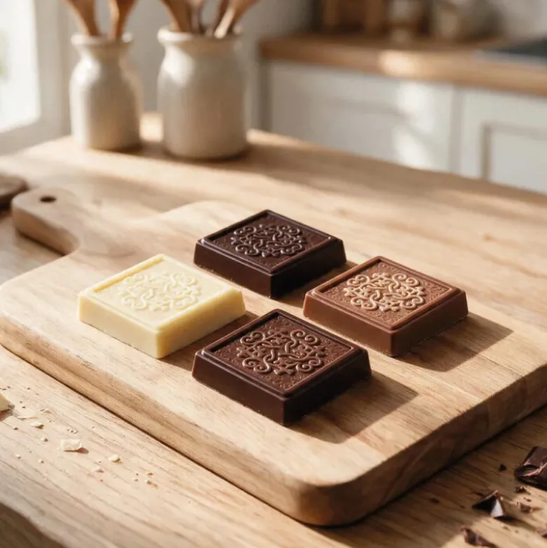 Moule carrés chocolat motifs arabesques