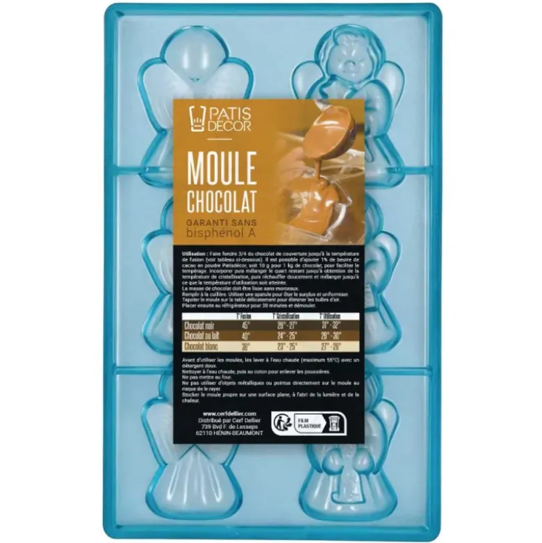 Moule chocolat 3 Anges assortis Patisdécor