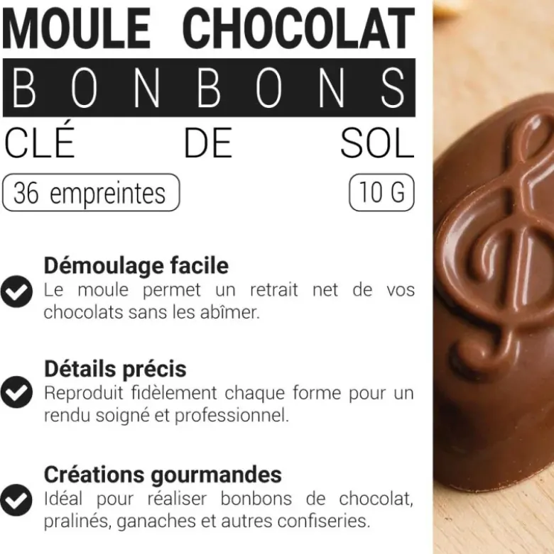 Moule Chocolat Bonbons Clé de Sol