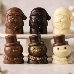 Moule chocolat bonhomme de neige et père Noël