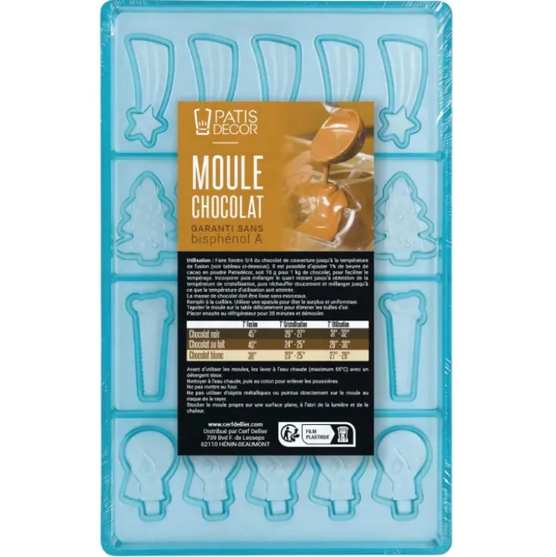 Moule chocolat 20 décors de Noël