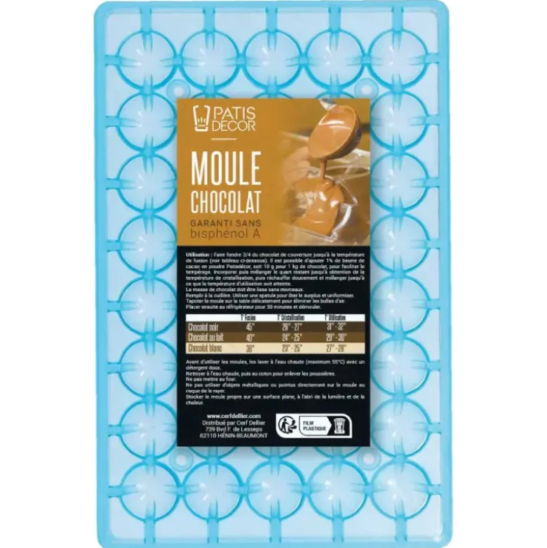 Moule chocolat demi-sphères 27 mm