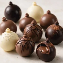 Moule chocolat en 3 parties Boules de Noël lisses Patisdécor