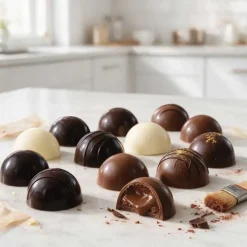 Moule chocolat en 3 parties 5 demi sphères