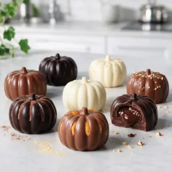 Moule chocolat en 3 parties petites citrouilles