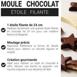 Moule chocolat Etoile Filante 24 cm Patisdécor