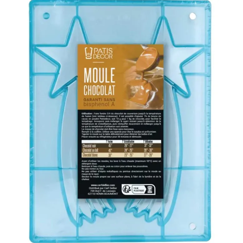 Moule chocolat Etoile Filante 24 cm Patisdécor