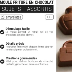 Moule Chocolat fritures sujets assortis