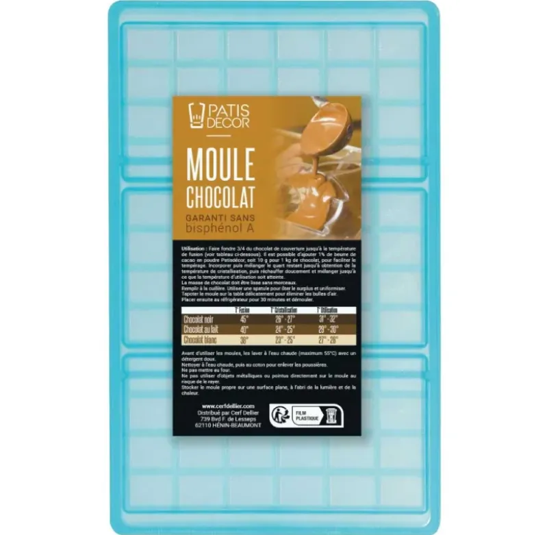 Moule chocolat plaquettes 16 x 7 cm