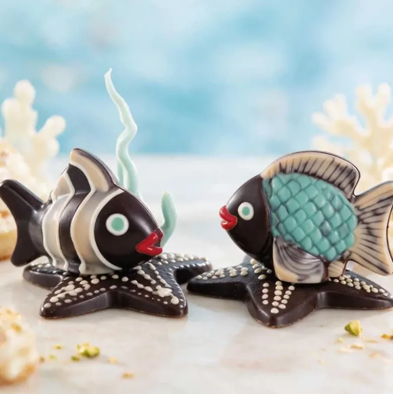 Moule chocolat 2 poissons tropicaux