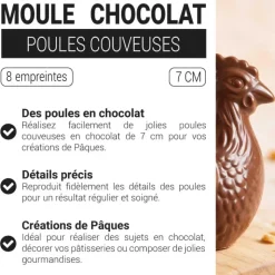 Moule chocolat Poules couveuses 7 cm