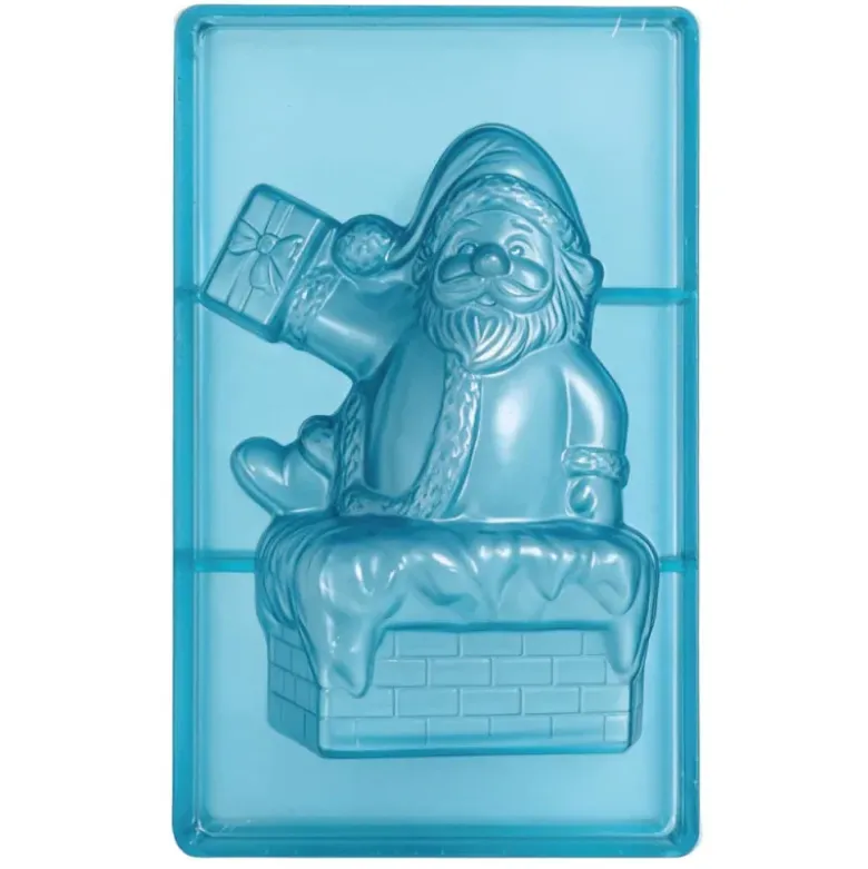 Moule chocolat Père Noël cheminée