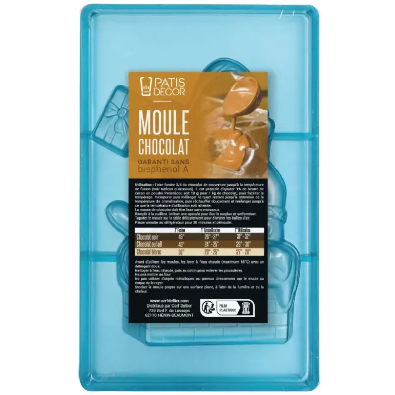 Moule chocolat Père Noël cheminée
