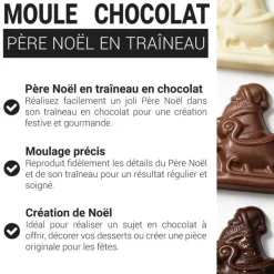 Moule chocolat Père Noël traineau