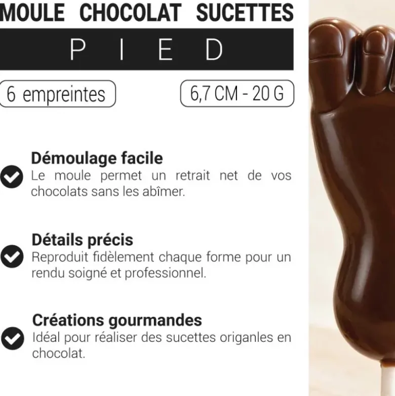 Moule Chocolat Sucettes Pied