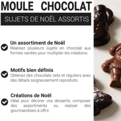 Moule chocolat sujets de Noël assortis