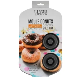 Moule 6 donuts au four en acier antiadhérent sans PFAS Ø8,5cm