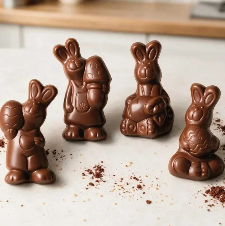 Moule friture en chocolat petits lapins 4 g